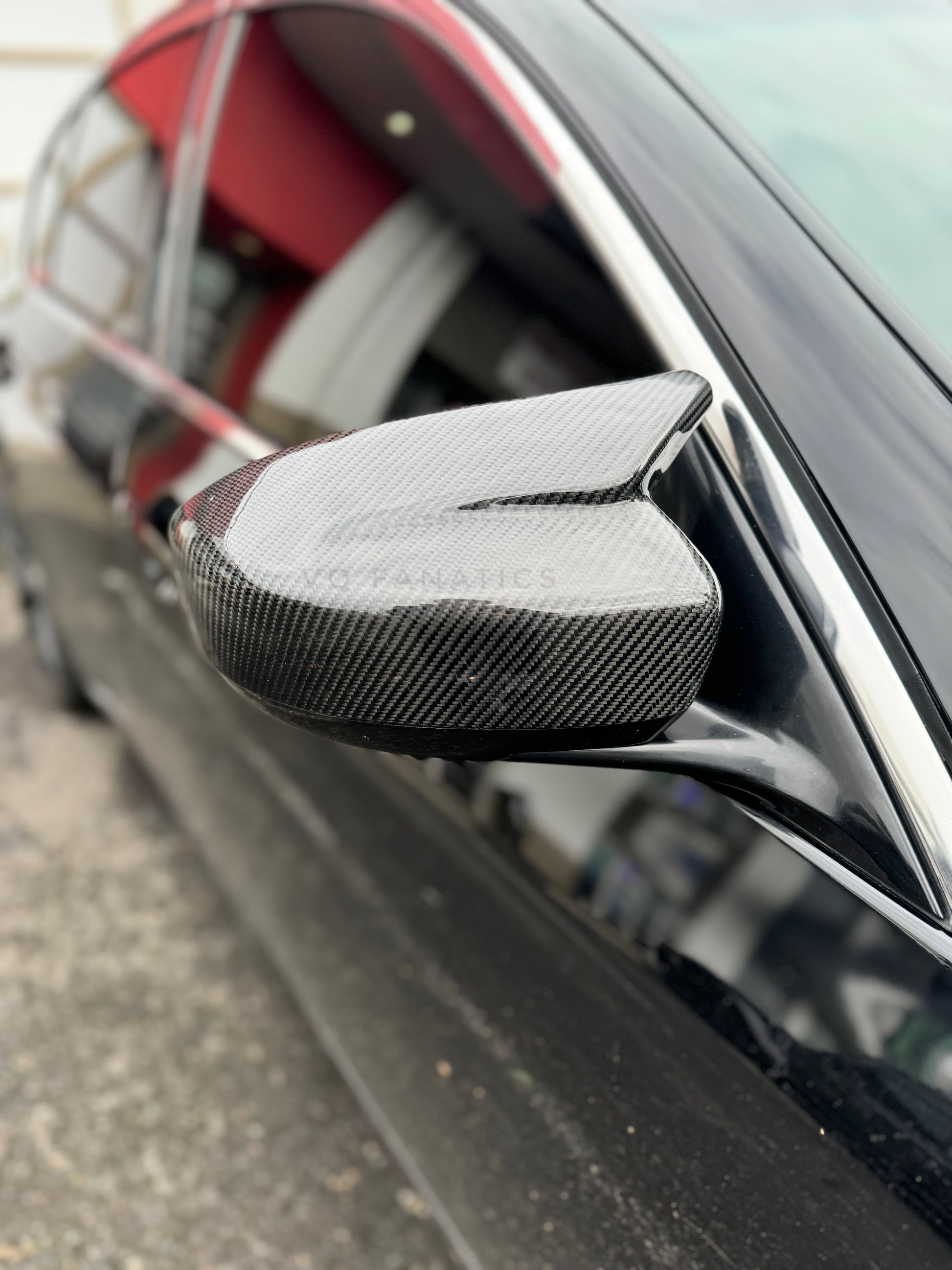 G37 Carbon Fiber M-Style Mirror Caps (Replacement) - VQ Fanatics