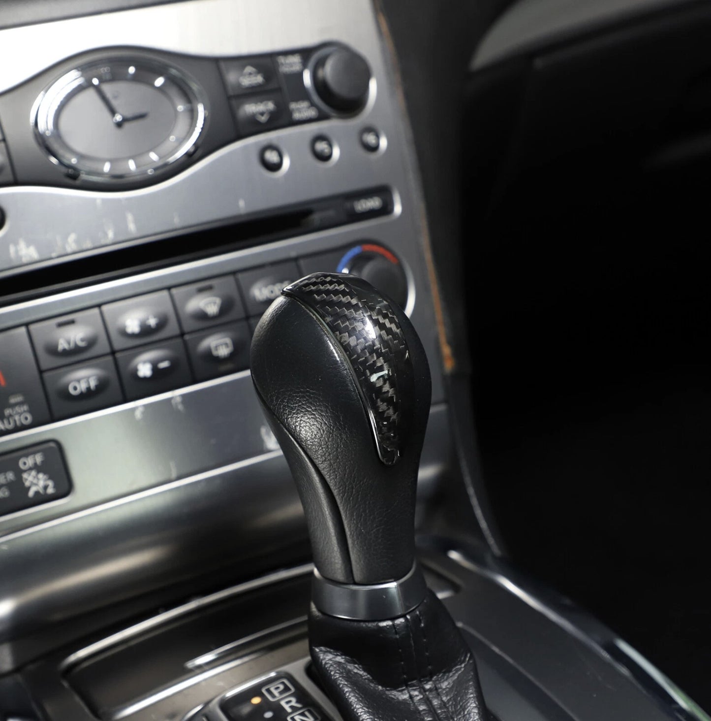 G37 G25 Carbon Fiber Shifter Knob Trim Overlay