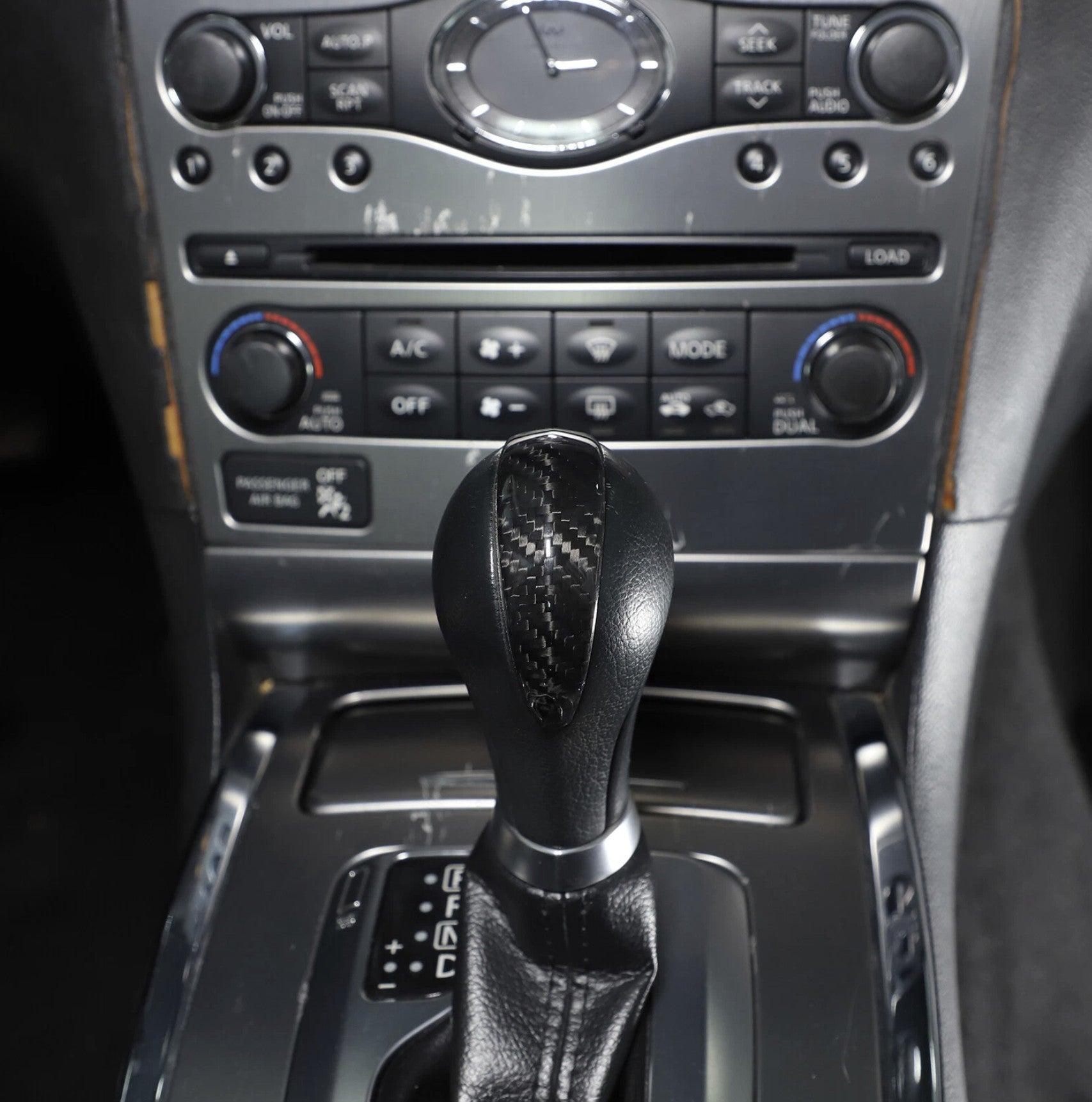 G37 G25 Carbon Fiber Shifter Knob Trim Overlay - VQ Fanatics