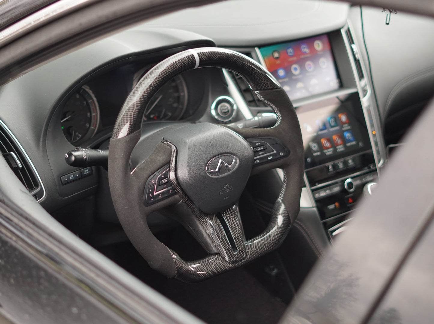 Q50 Q60 Carbon Fiber Steering Wheel v2 - VQ Fanatics