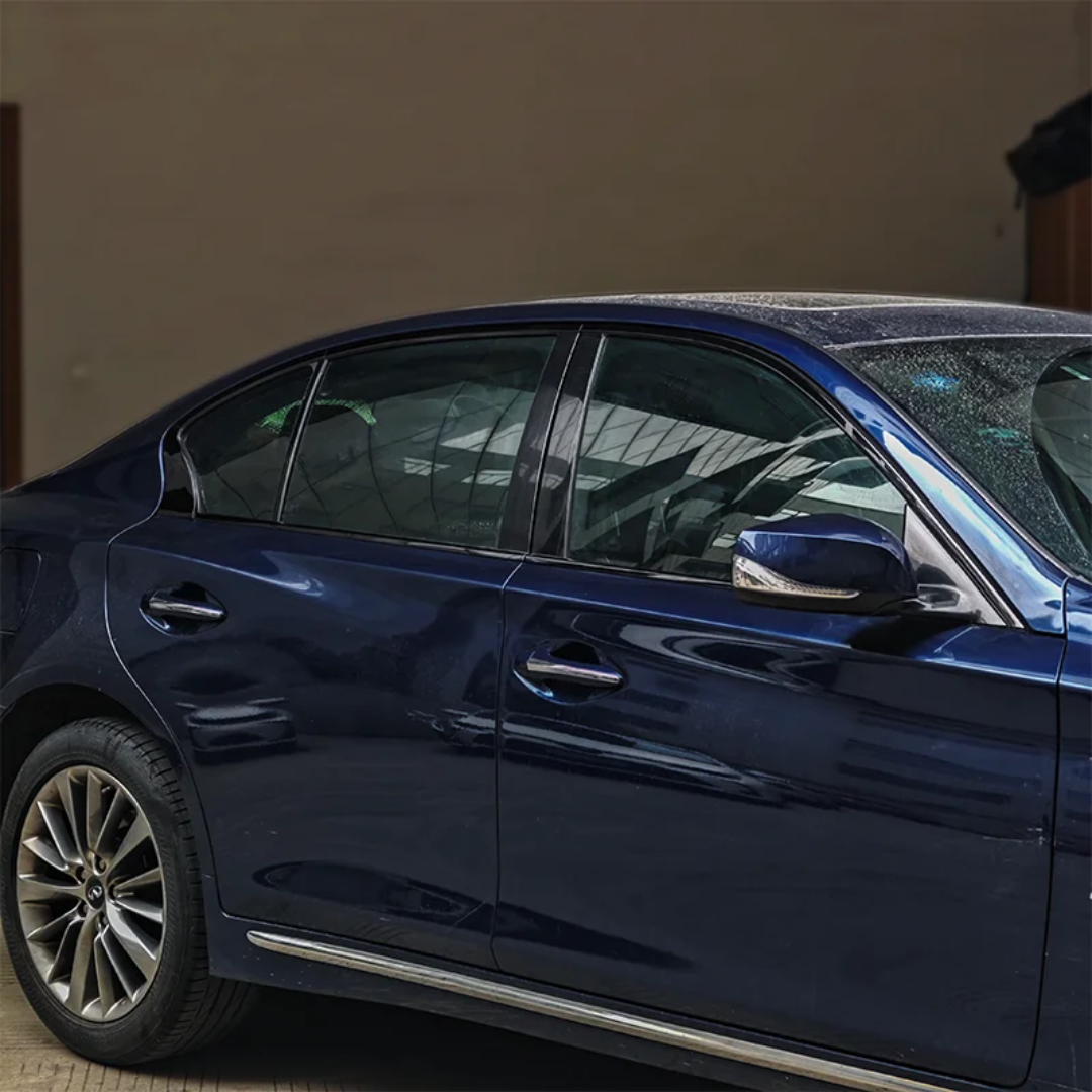 Gloss Black Window Trim Chrome Delete for 2014-2024 INFINITI Q50 (Stainless Steel) - VQ Fanatics