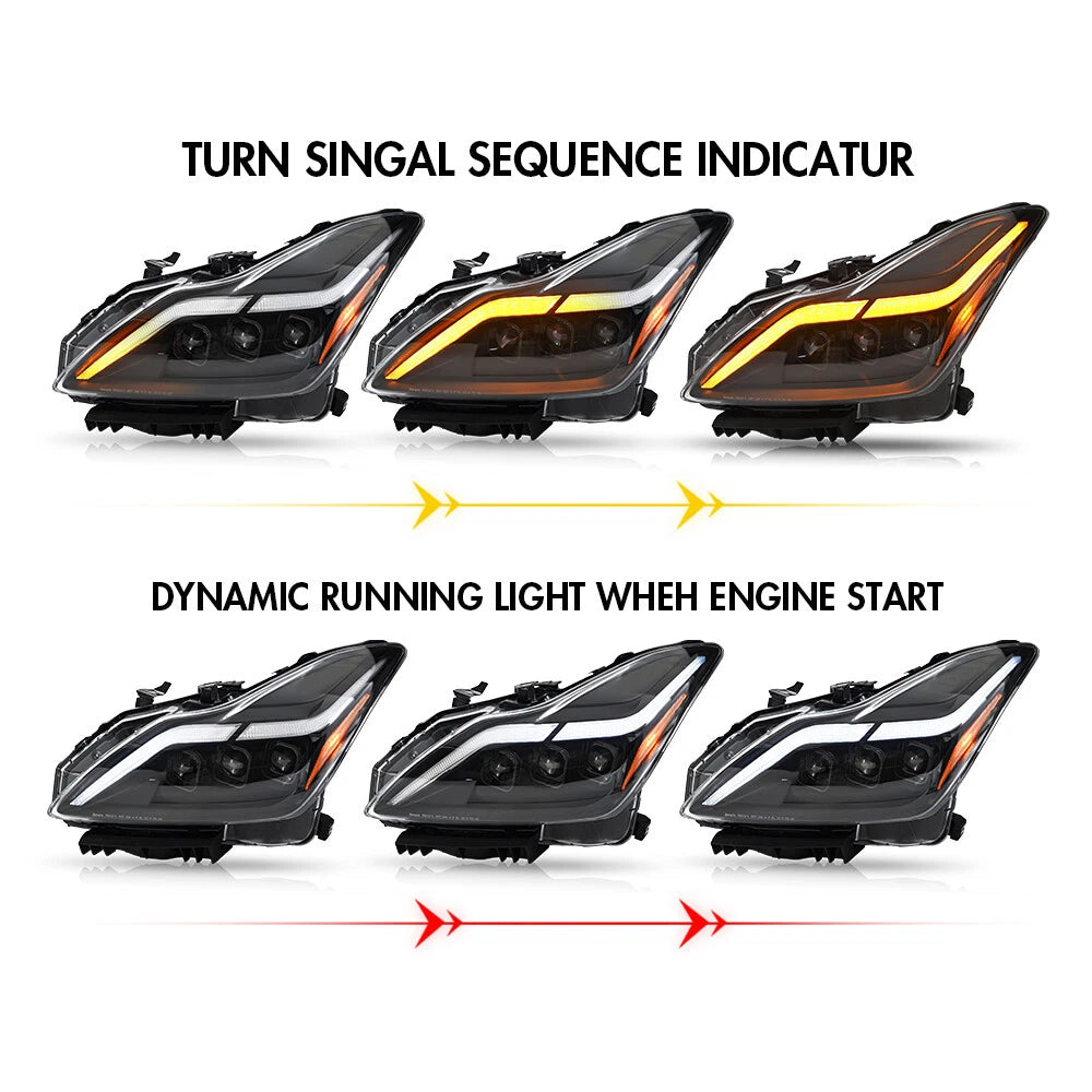 GTR Style LED Headlights for INFINITI G37 Q60 coupe (VQTR-37c)
