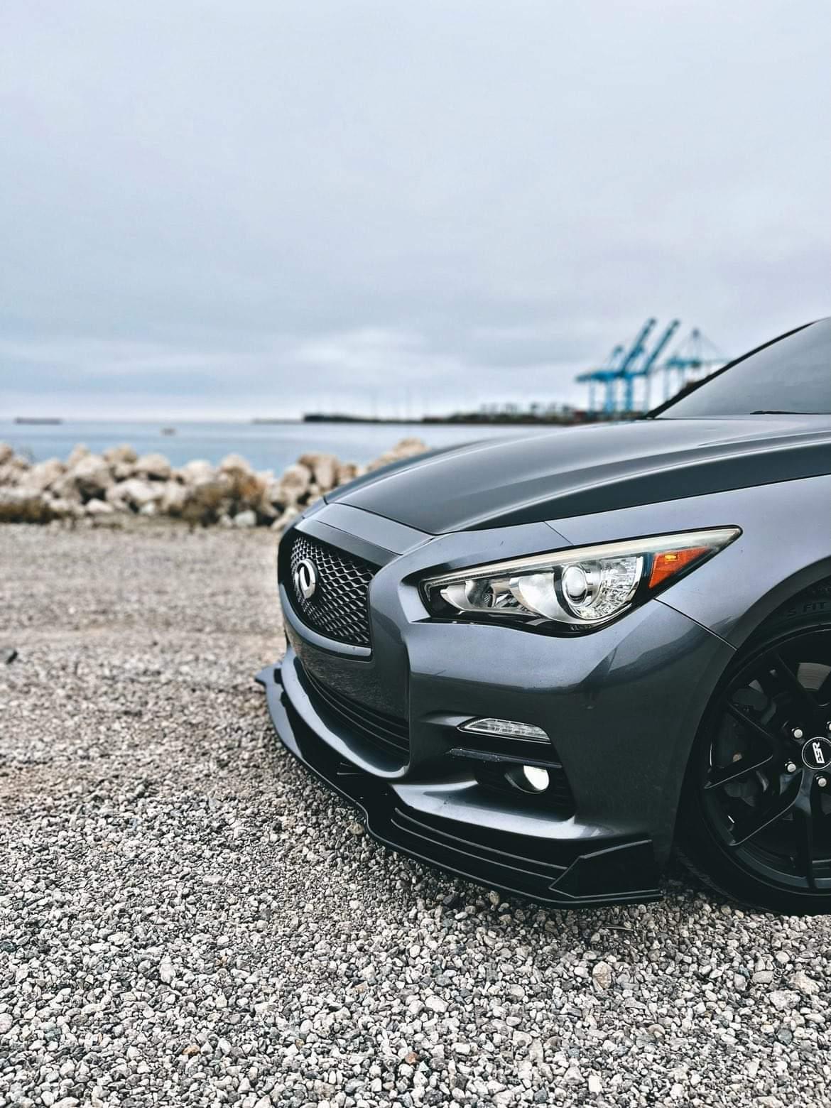 2014-2017 Q50 Front Lip Splitter (3-piece) - VQ Fanatics