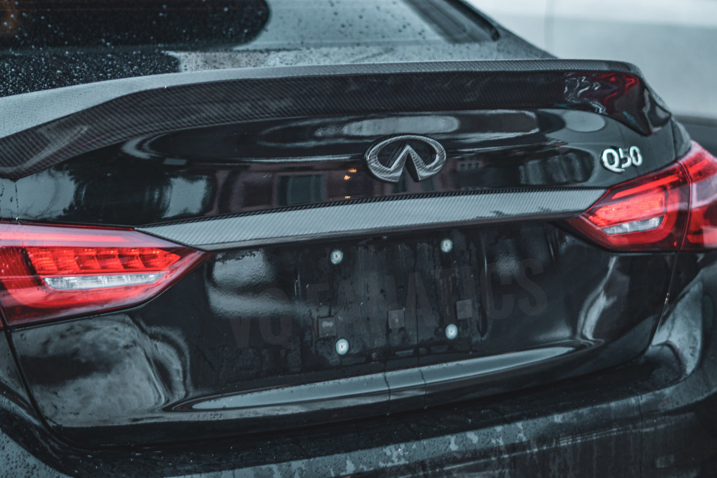 2018+ Q50 Carbon Fiber Trunk Trim Overlay - VQ Fanatics