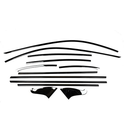 Gloss Black Window Trim Chrome Delete for 2014-2024 INFINITI Q50 (Stainless Steel) - VQ Fanatics