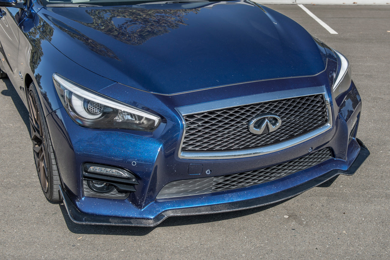 2014-2017 Q50 Sport Carbon Fiber One-Piece Lip / Splitter - VQ Fanatics