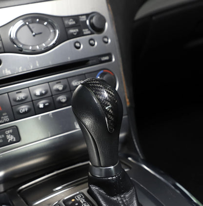 G37 G25 Carbon Fiber Shifter Knob Trim Overlay