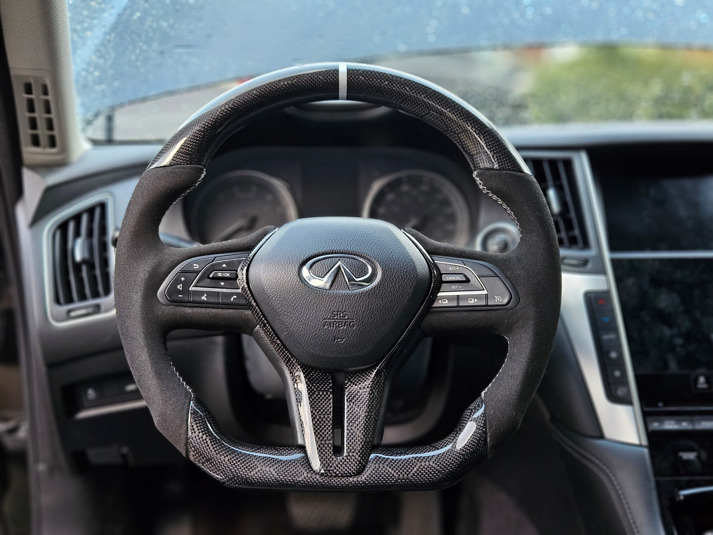 Q50 Q60 Carbon Fiber Steering Wheel v2 - VQ Fanatics