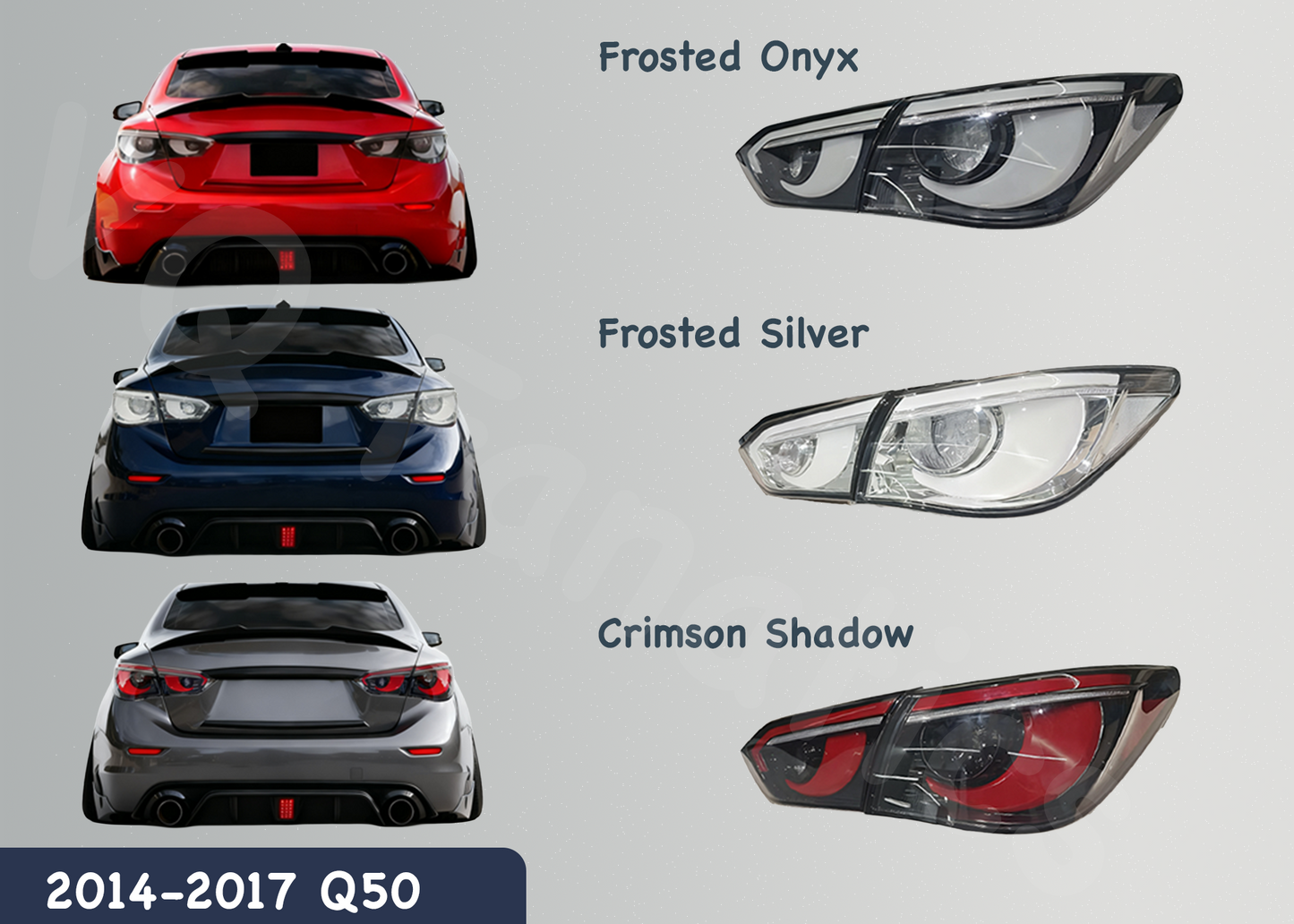 Infiniti Q50 Animated Sequential Tail Lights (Plug-and-Play)