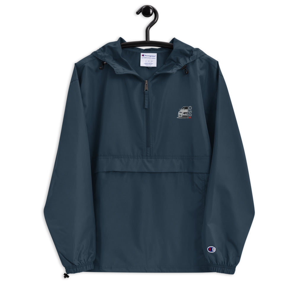 Q50s Embroidered Champion Packable Jacket Windbreaker - VQ Fanatics