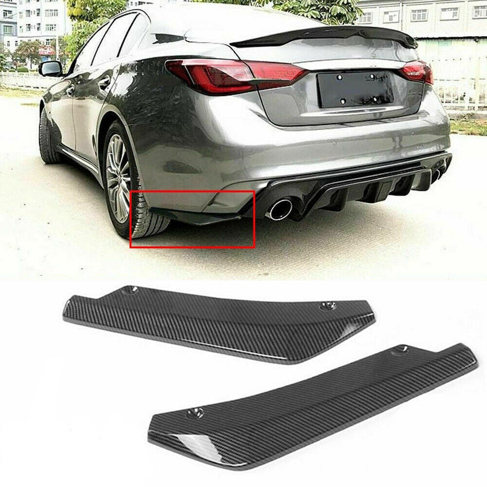 Q50 Q60 G37 Rear Bumper Splitters Canards - VQ Fanatics